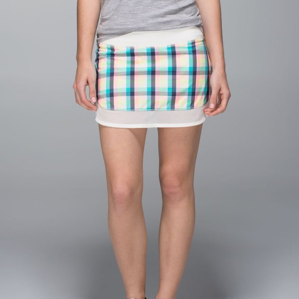 Lululemon | Hotty Hot Plaid Running Skirt | Multicolor |Size 4
